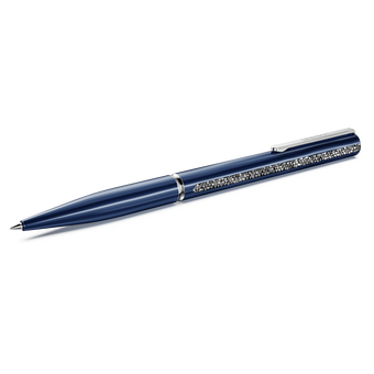swarovski crystal shimmer glide ballpoint pen blue blue lacquered chrome plated