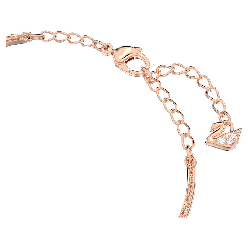 swarovski ginger bangle  white  rose gold plated