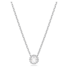 swarovski angelic pendant round cut white rhodium plated