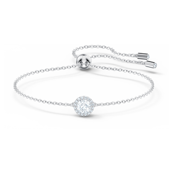 swarovski angelic bracelet round cut white rhodium plated