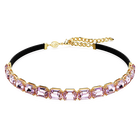 swarovski millenia tennis choker octagon cut purple gold tone plated