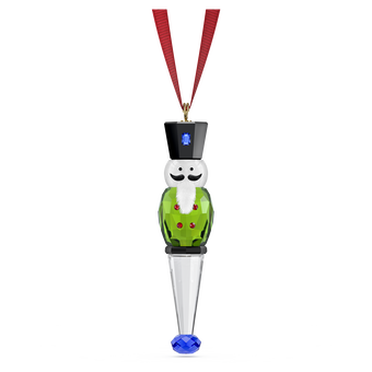 swarovski holiday cheers nutcracker ornament  green