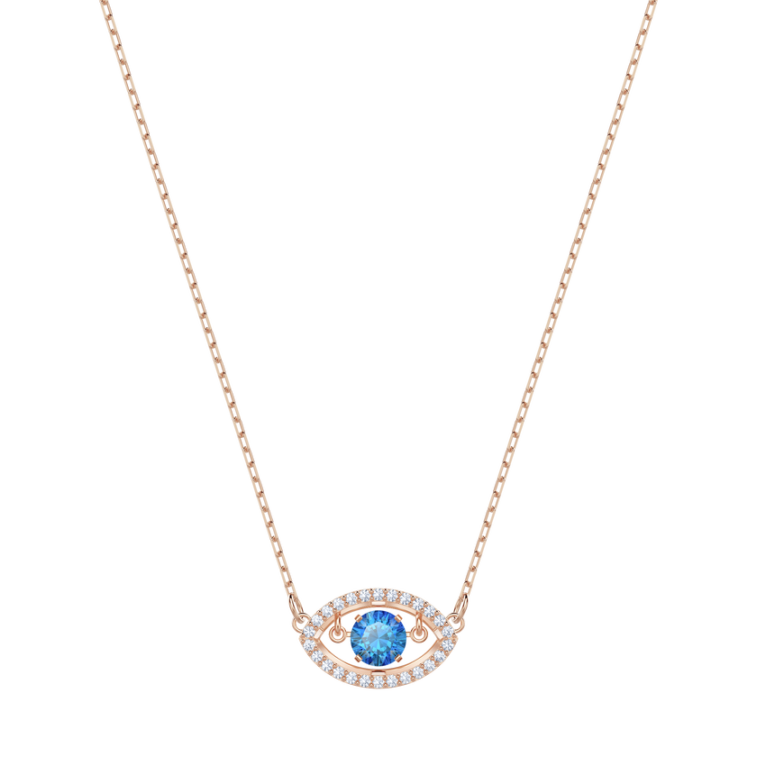 Luckily Necklace, Multi-colored, Rose gold plating