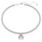 swarovski idyllia pendant mixed cuts crystal pearls shell pink rhodium plated