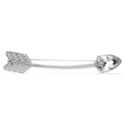 swarovski idyllia brooch  mixed cuts  arrow  white  rhodium plated