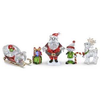 swarovski holiday cheers santa story set