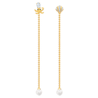 swarovski ocean octopus pierced earrings multi colored mixed plating