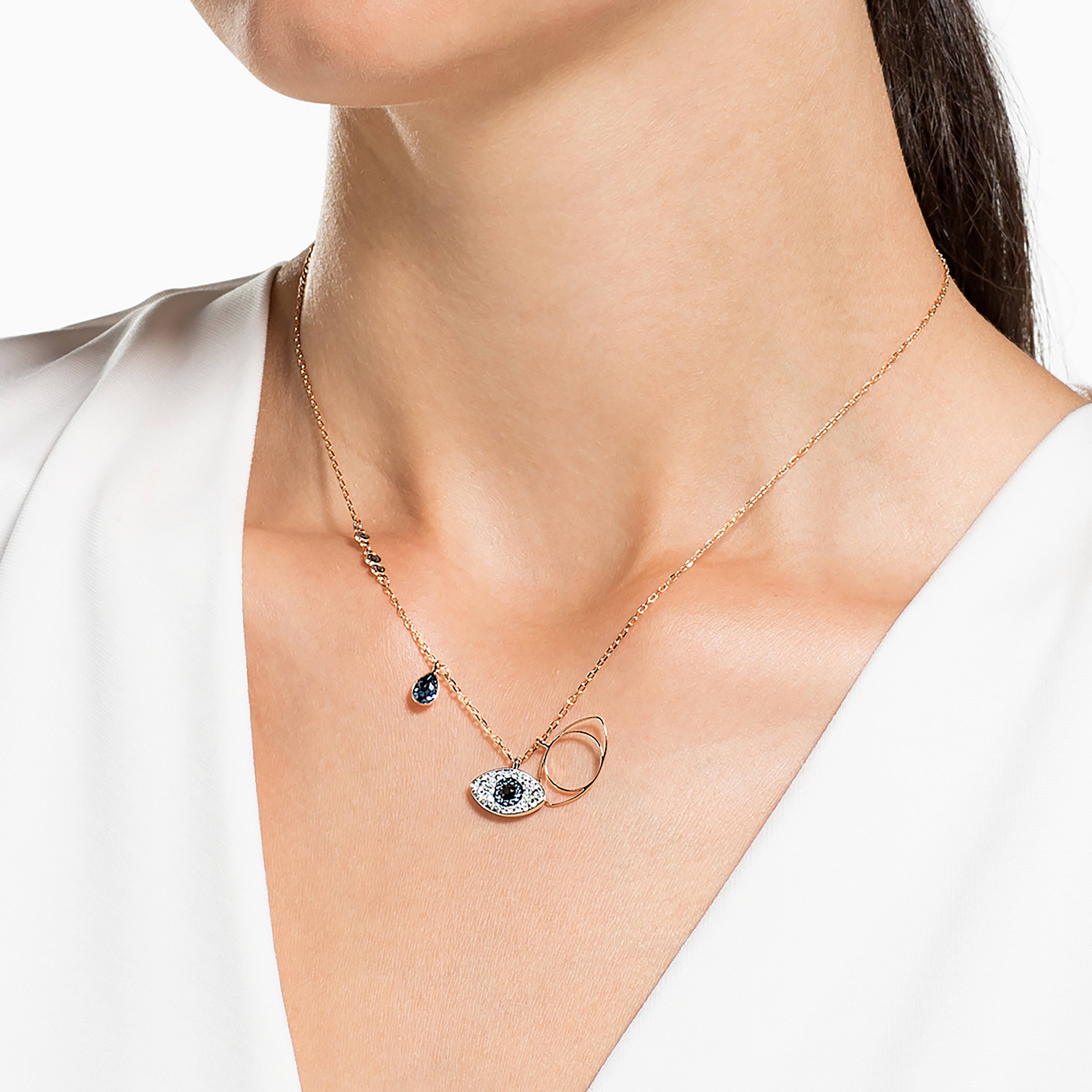 Buy Swarovski Symbolica pendant Evil eye Blue Mixed metal finish