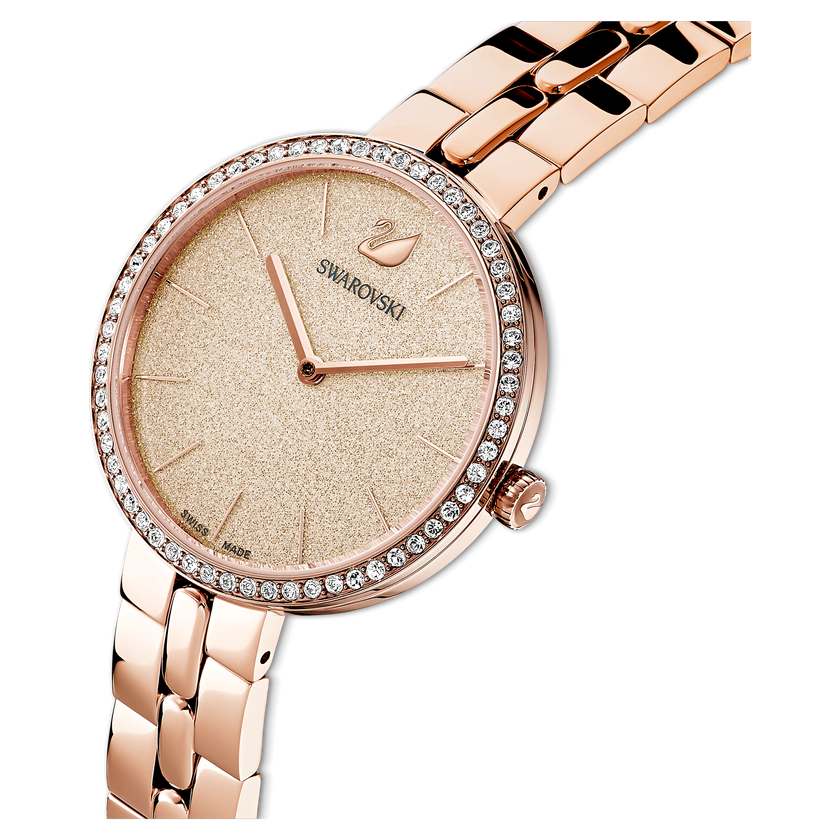 swarovski cosmopolitan watch  metal bracelet  rose gold tone  rose gold tone pvd