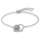 swarovski further bracelet blue rhodium plated