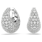 swarovski sublima earrings large white rhodium plated