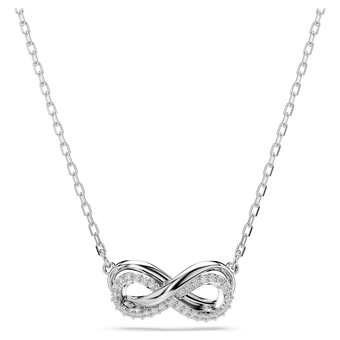 swarovski hyperbola pendant pav infinity white rhodium plated