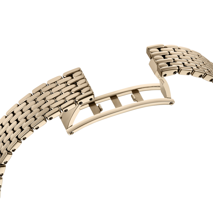 swarovski attract watch  swiss made  metal bracelet  gold tone  champagne gold tone finish