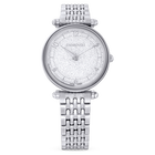 swarovski crystalline wonder watch swiss made metal bracelet silver tone stainless steel
