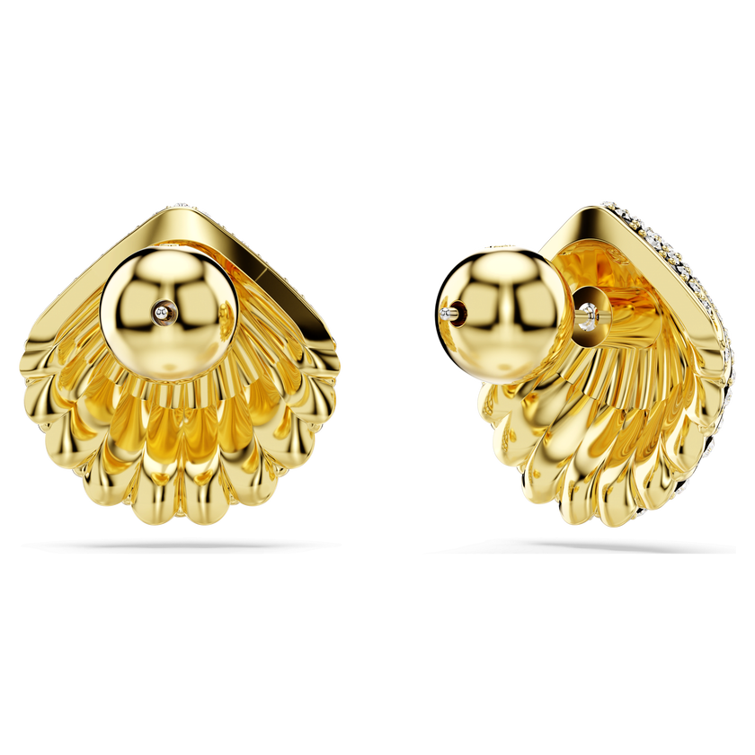 swarovski idyllia stud earrings  shell  white  gold tone plated