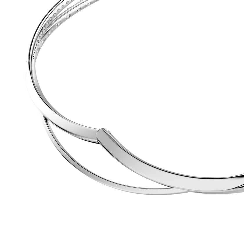 swarovski vienna necklace  mixed cuts  white  rhodium plated