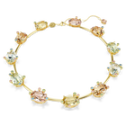 swarovski gema tennis necklace mixed cuts multicolored gold tone plated