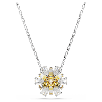 swarovski idyllia pendant  flower  yellow  rhodium plated