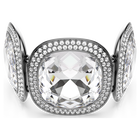 swarovski una angelic bracelet  cushion cut  white  ruthenium plated