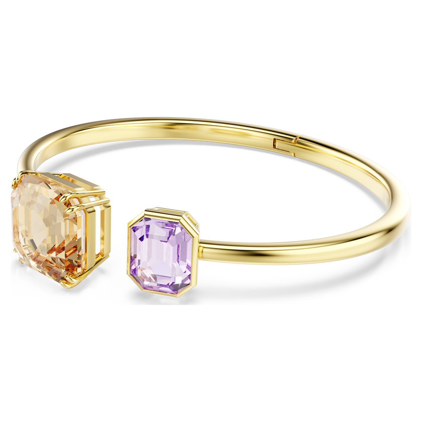 swarovski millenia bangle  octagon cut  multicolored  18k gold finish