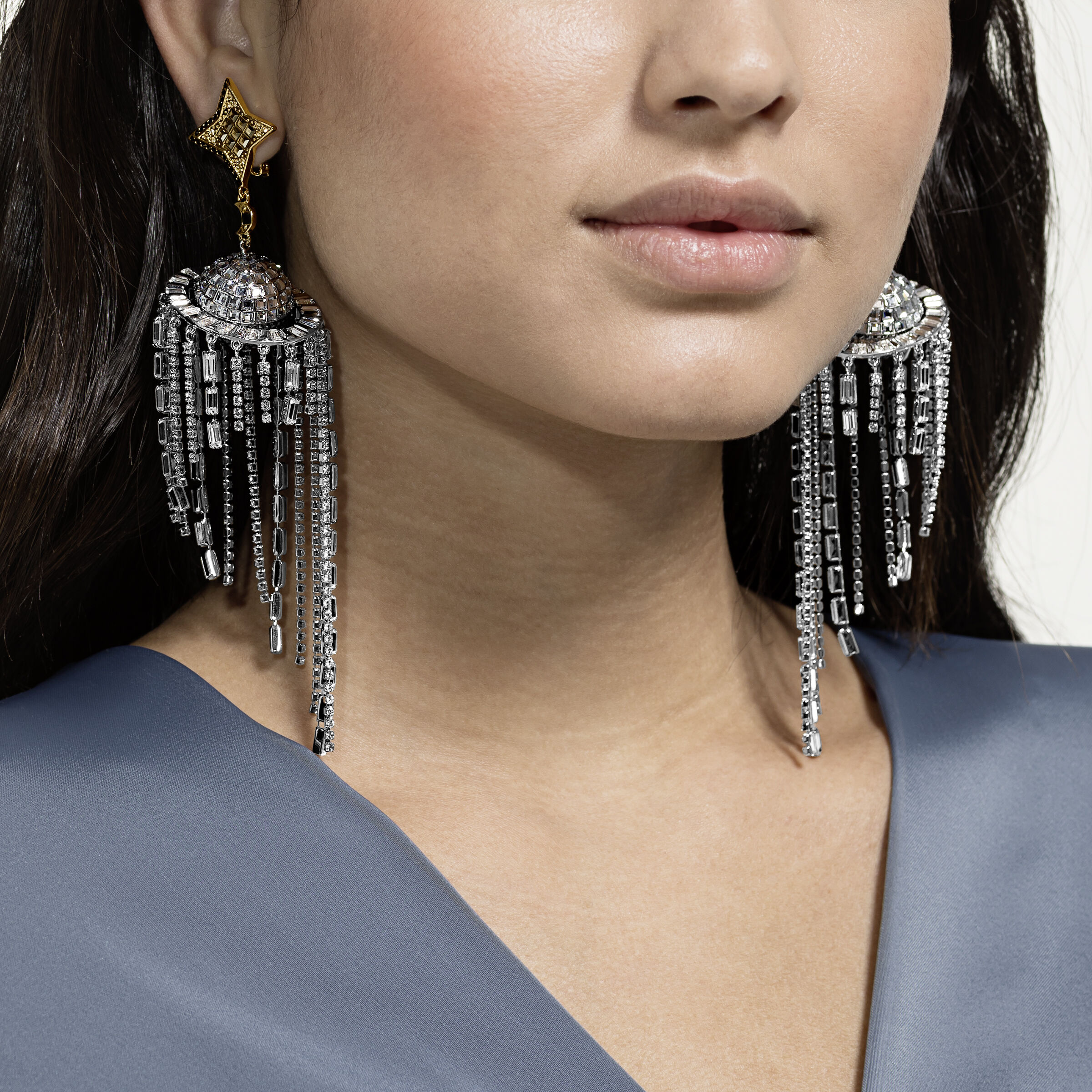 Swarovski mix pierced earrings discount