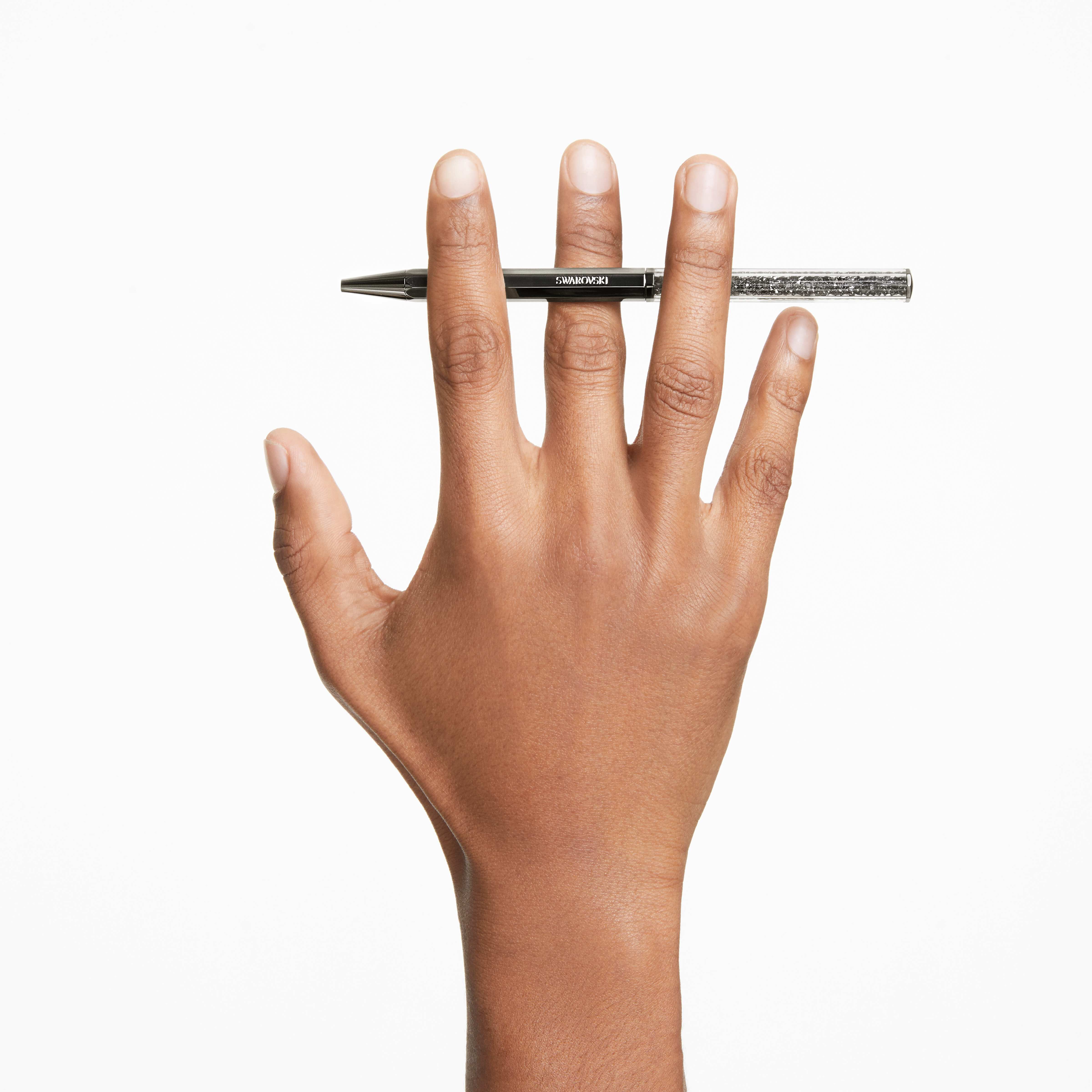 swarovski crystalline ballpoint pen  octagon shape  gray  graphite plated