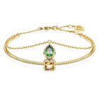 swarovski chroma bangle mixed cuts multicolored gold tone plated