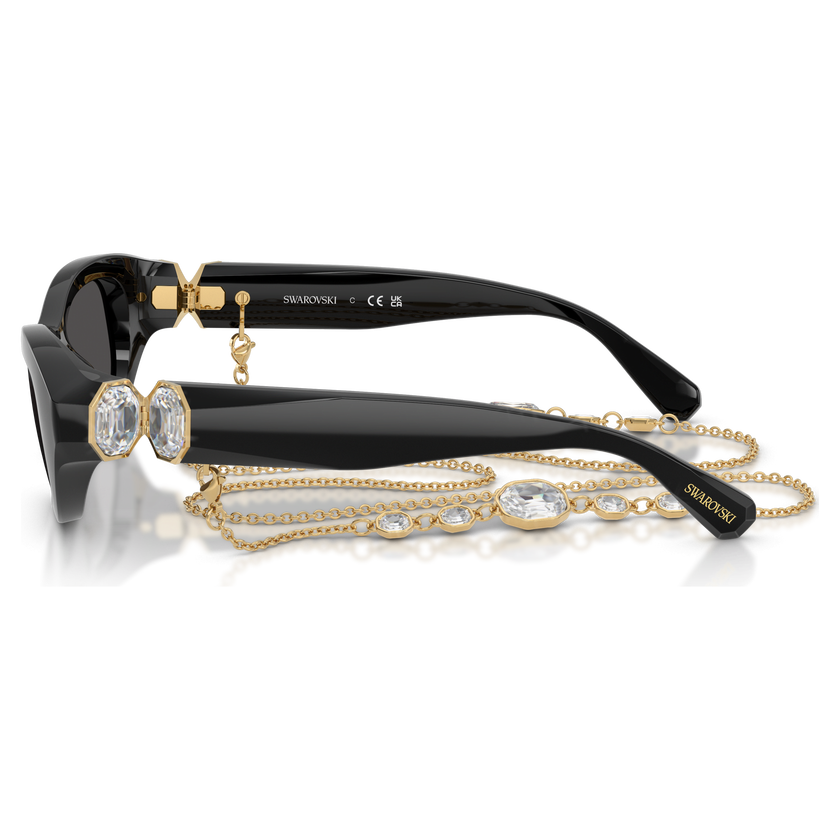 swarovski sunglasses  pillow shape  black
