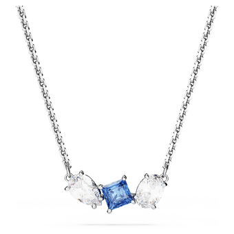 swarovski mesmera pendant mixed cuts blue rhodium plated