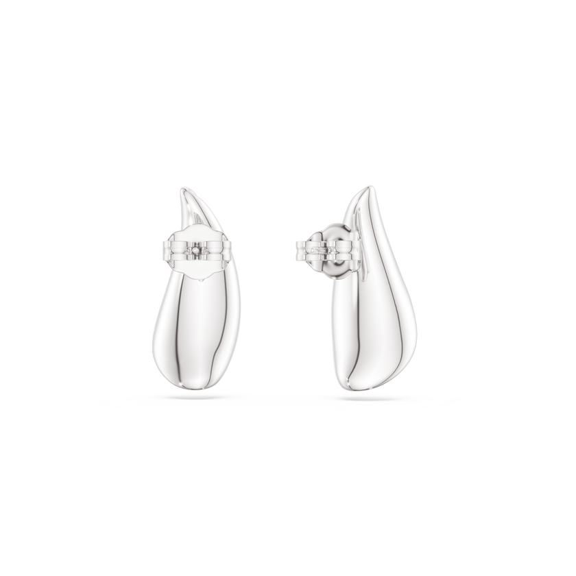 swarovski classica drop earrings  round cut  white  sterling silver