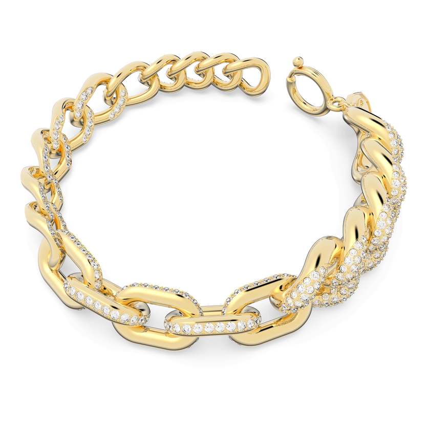 swarovski dextera bracelet  pav  crystal  gold tone plated