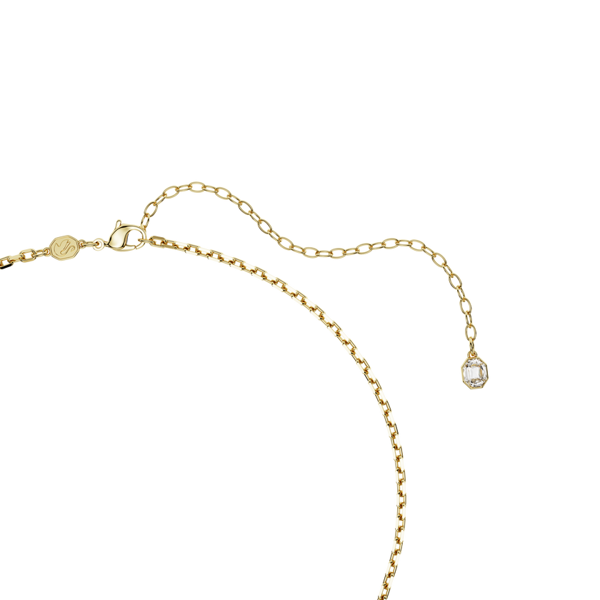 swarovski idyllia pendant  mixed cuts  apple  green  gold tone plated
