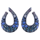 Magnetized Pierced Earrings, Multi-colored, Blue PVD coating