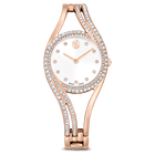 swarovski hyperbola bangle watch swiss made metal bracelet rose gold tone rose gold tone finish