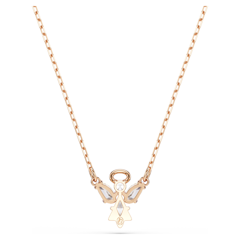 swarovski magic necklace  angel  white  rose gold tone plated