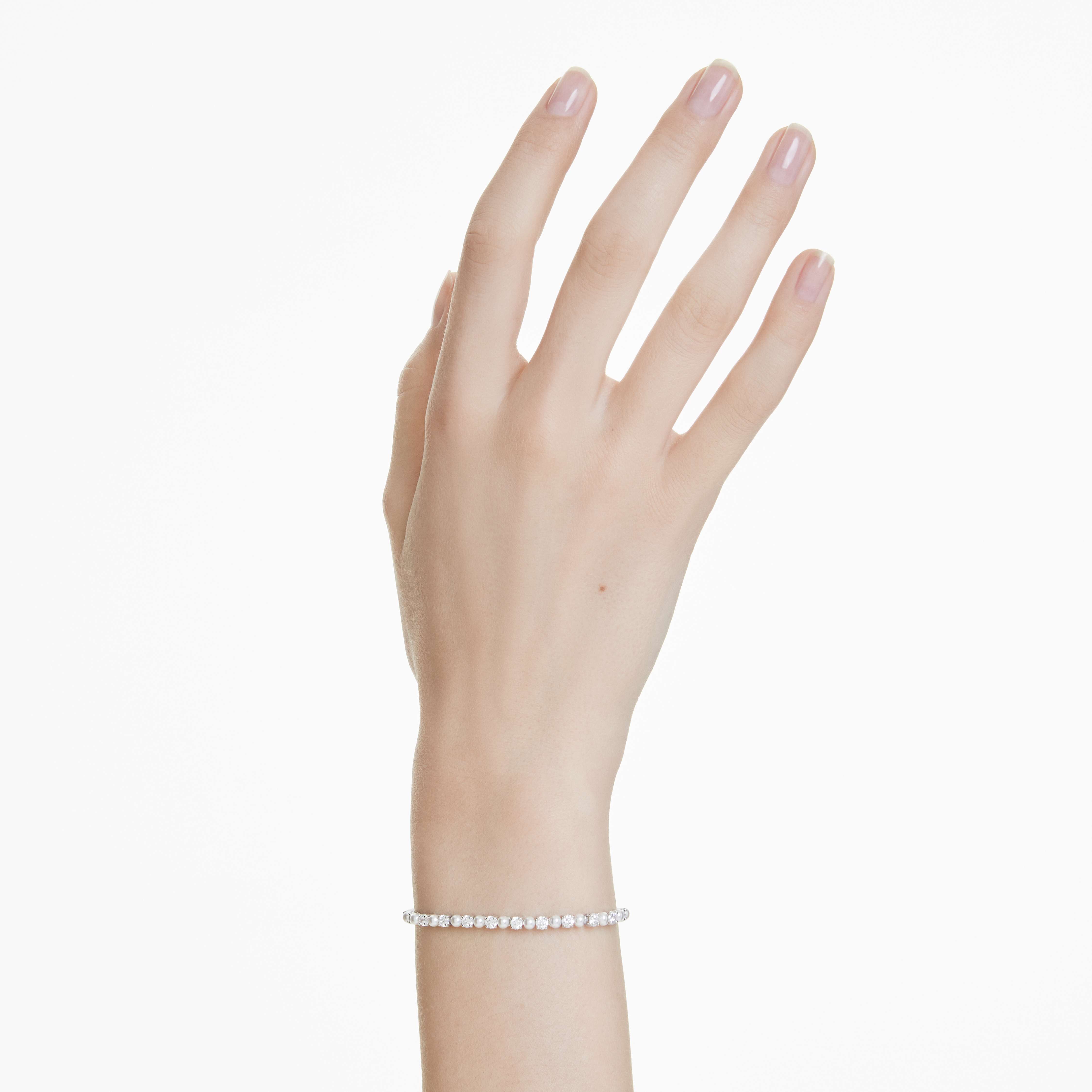 Buy Swarovski Matrix bracelet, Crystal pearl, Round cut, White