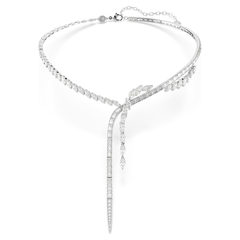 swarovski mesmera y necklace  mixed cuts  white  rhodium plated