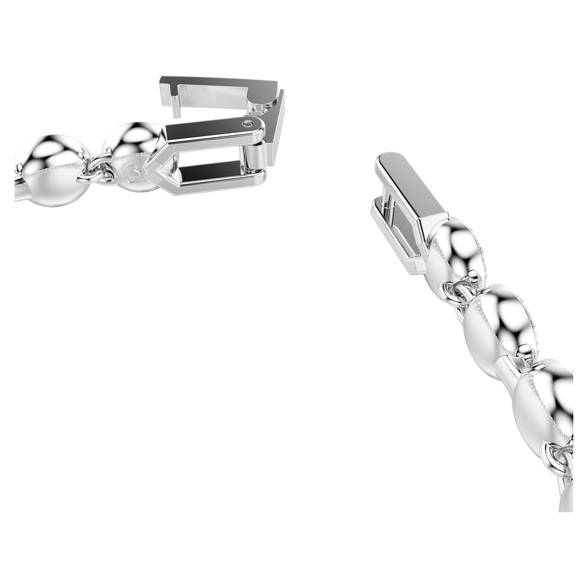 swarovski una angelic tennis bracelet  round cut  blue  rhodium plated