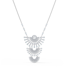 Swarovski Sparkling Dance Dial Up Necklace, Large, White, Rhodium plated