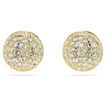 swarovski sublima stud earrings  white  gold tone plated