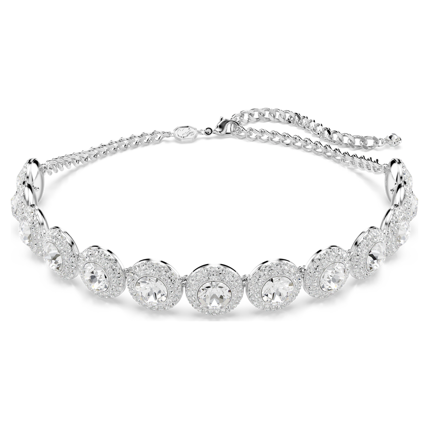 swarovski una angelic choker  white  rhodium plated