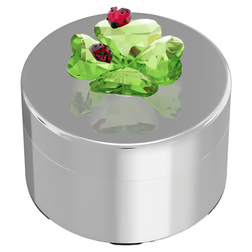 swarovski idyllia clover and ladybug decorative box