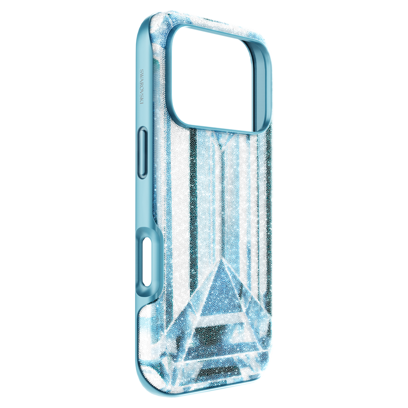 swarovski high smartphone case  crystal effect  iphone  17 pro  blue