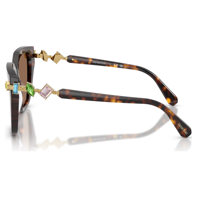 swarovski sunglasses  square shape  brown