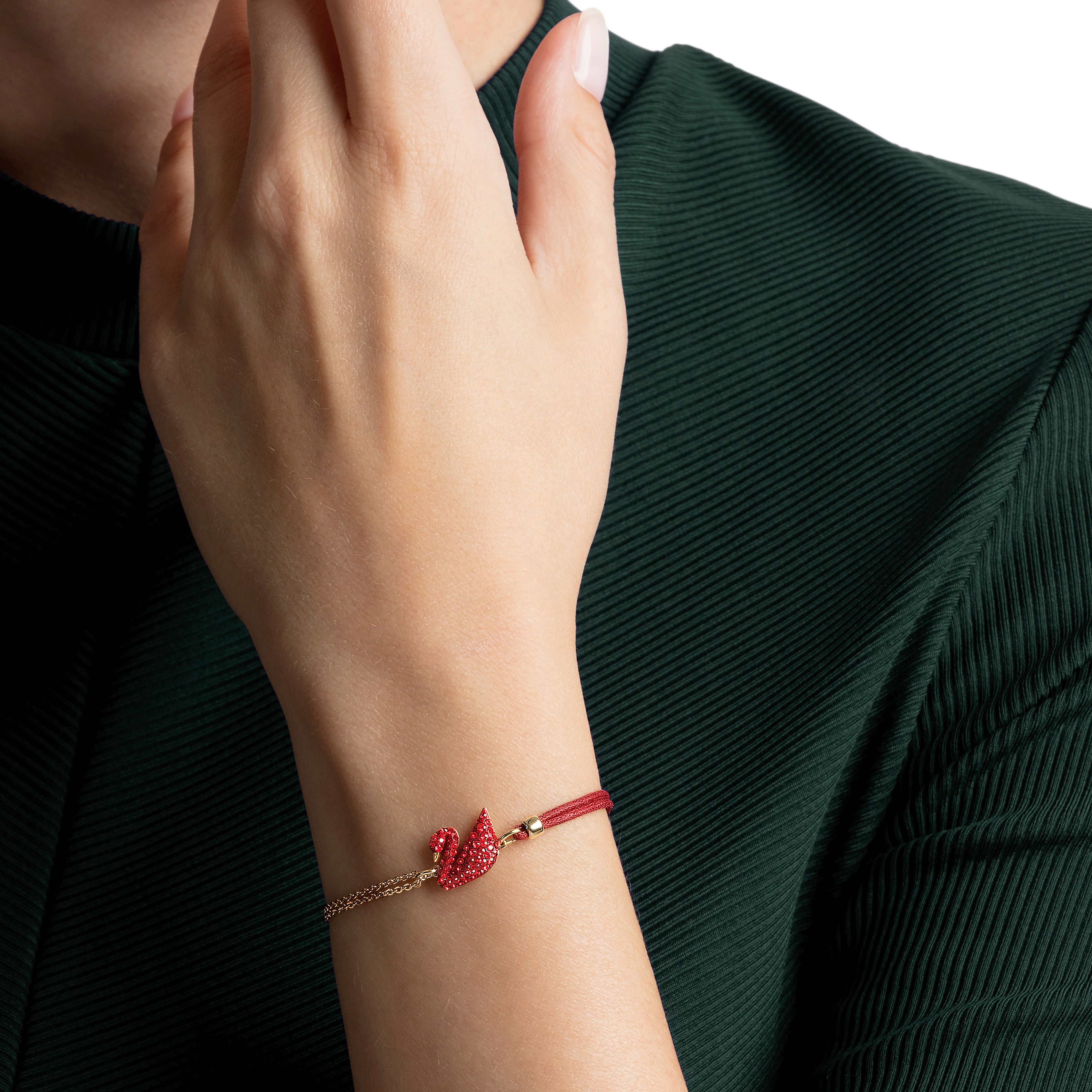 【SWAROVSKI】5656841 Swan Red Small Bracelet Swarovski Swan Bracelet 5656841 9009656568415 - Swarovski