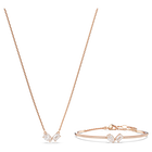 swarovski mesmera set mixed cuts white rose gold tone plated