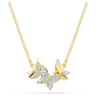 swarovski idyllia lilia necklace  butterfly  white  18k gold finish