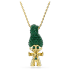 swarovski good luck trolls pendant troll green gold tone plated