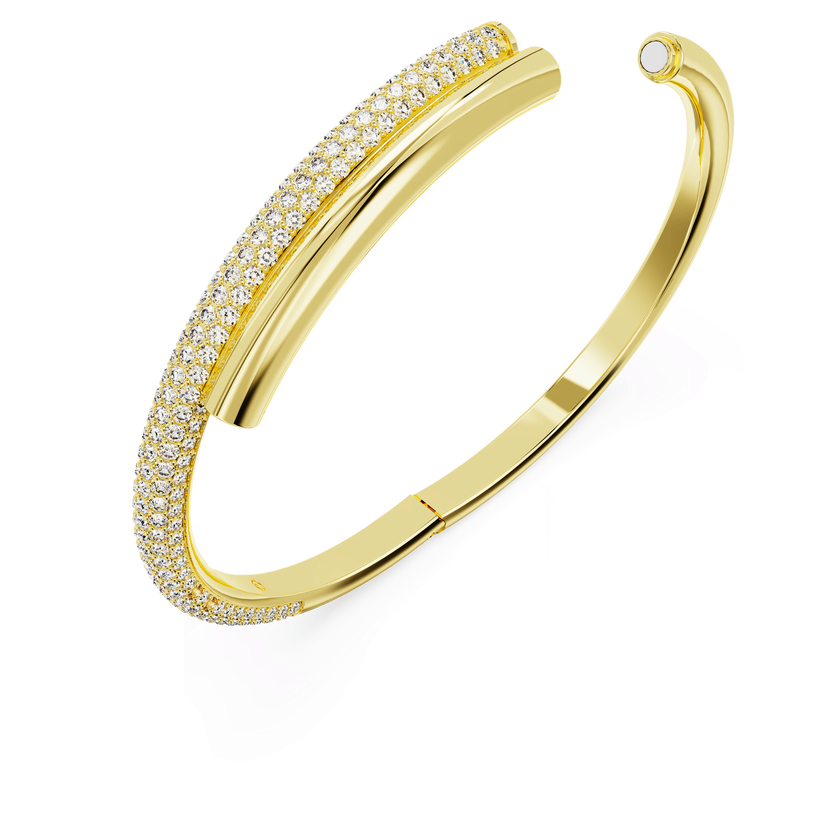 swarovski dextera bangle  white  gold tone plated