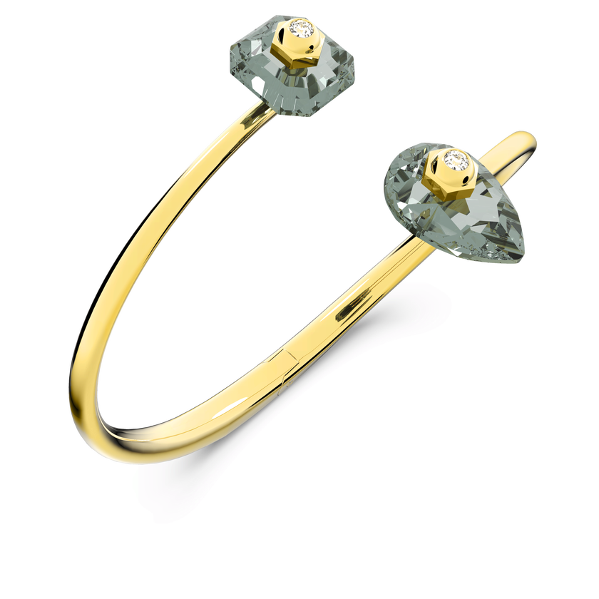 swarovski studiosa bangle  gray  gold tone plated
